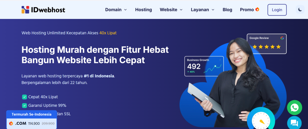 IDWebhost Domain & Hosting Murah Indonesia